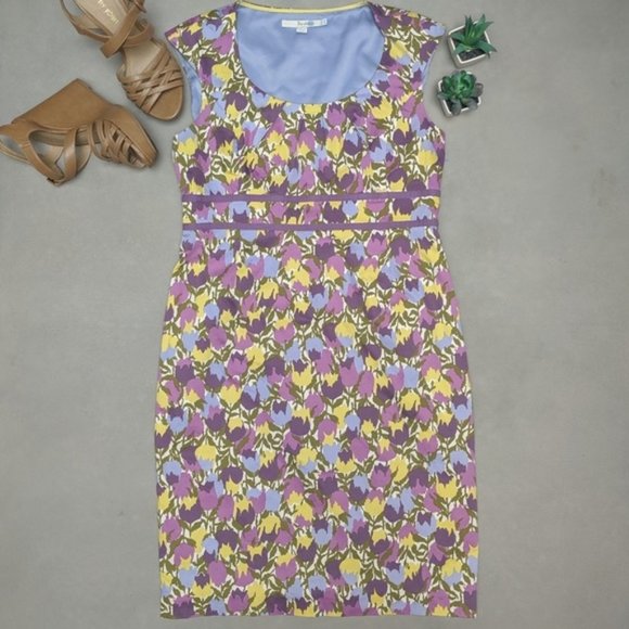 Boden Petite Floral Cotton Easter Dress SZ 8P - Picture 2 of 6